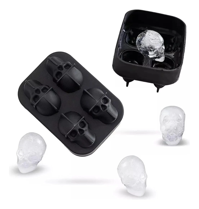 SET DE 4 MOLDES DE SILICONA CON DISEÑO DE CRANEO PARA REPOSTERIA - 5