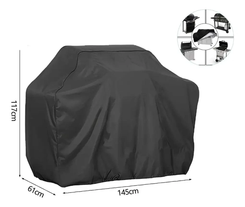 FUNDA IMPERMEABLE PARA PARRILLA CON PROTECCION UV Y FILTRO - 2