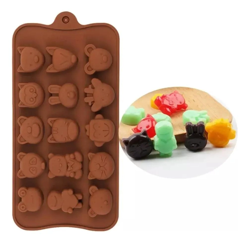 SET DE 10 MOLDES DE SILICONA PARA BOMBONES Y CHOCOLATES INFANTILES - 5