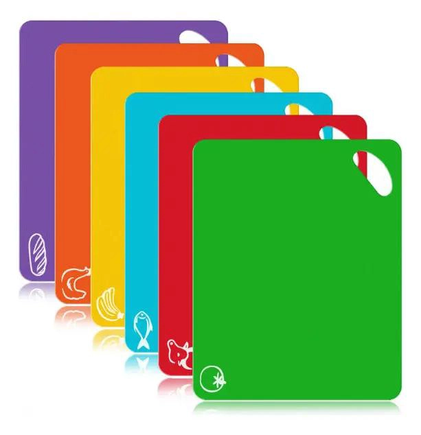 JUEGO DE 6 TABLAS PLASTICAS MULTIUSOS PARA COCINA Y ALIMENTOS - 1