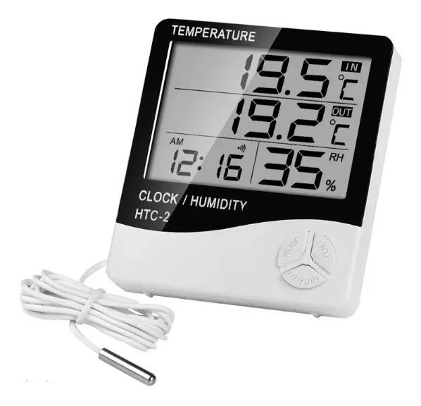 PACK DE 5 TERMOMETROS HIGROMETROS DIGITALES CON SONDA PARA AMBIENTE - 1