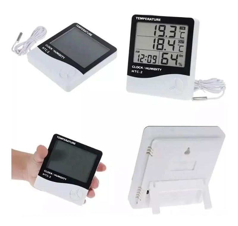 PACK DE 5 TERMOMETROS HIGROMETROS DIGITALES CON SONDA PARA AMBIENTE - 2
