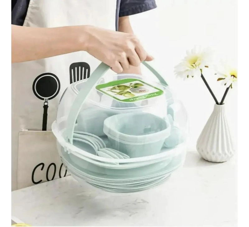 SET DE PICNIC COMPLETO CON 48 PIEZAS PARA CAMPING Y PICOTEO - 1
