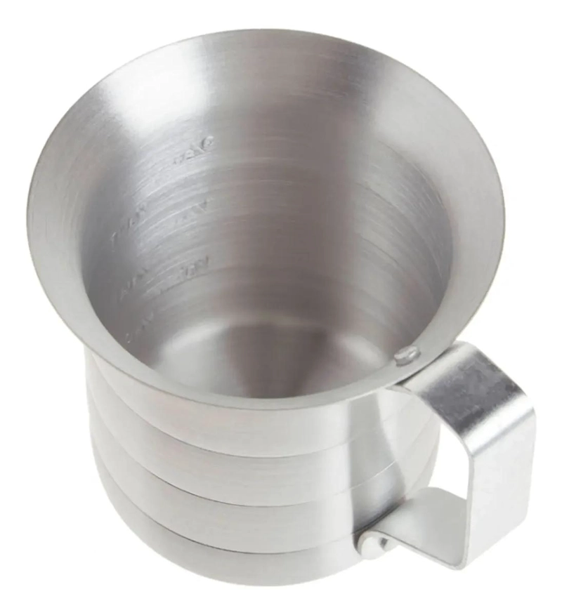 JARRO GRADUADO DE ALUMINIO CON CAPACIDAD DE 4 LITROS PARA MEDICION PRECISA - 2