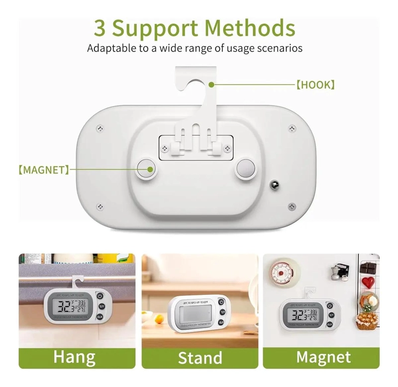TERMOMETROS DIGITALES PARA REFRIGERADOR Y COCINA 2 UNIDADES - 3