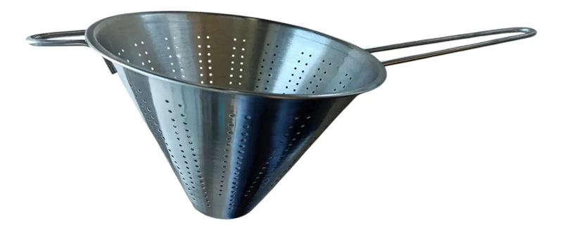 COLADOR CHINO DE ACERO INOXIDABLE 20X13 CM PARA COCINA - 1