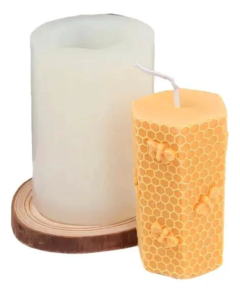 MOLDE DE SILICONA CON DISEÑO DE PANAL DE ABEJA DE 10 CM PARA REPOSTERIA - 1