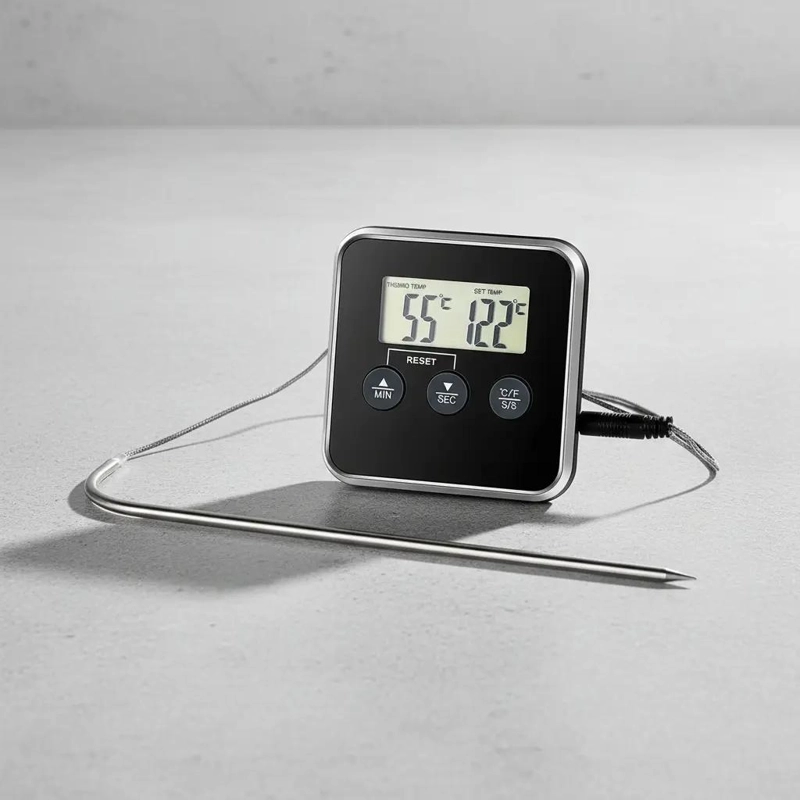 TERMOMETRO DIGITAL PARA CARNE EN PARRILLA Y ASADO BBQ CON PANTALLA CLARA - 2