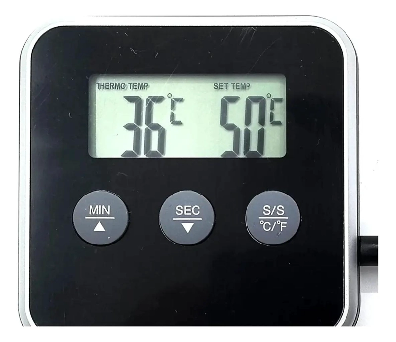 TERMOMETRO DIGITAL PARA CARNE EN PARRILLA Y ASADO BBQ CON PANTALLA CLARA - 4