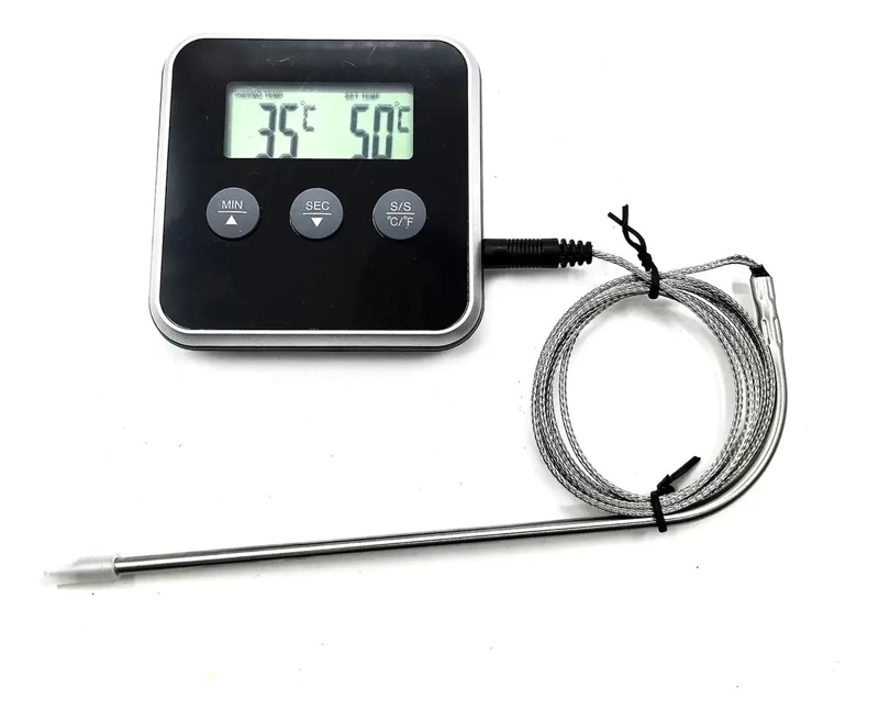 TERMOMETRO DIGITAL PARA CARNE CON PANTALLA LCD Y SONDA LARGA - 4