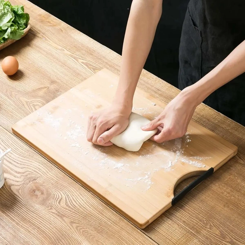 TABLA DE CORTAR DE MADERA BAMBU PARA CARNE Y VERDURAS CON DISEÑO RESISTENTE - 5