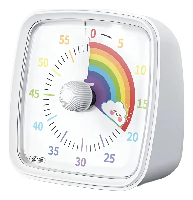 TEMPORIZADOR VISUAL DE 60 MINUTOS CON DISEÑO ARCOIRIS PARA NIÑOS - 1