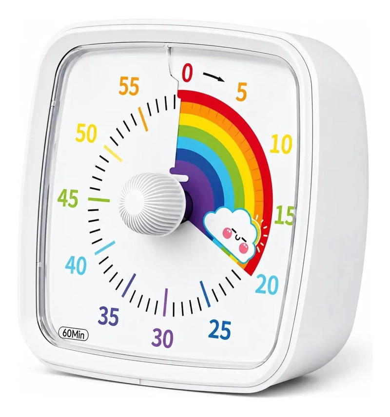 TEMPORIZADOR VISUAL DE 60 MINUTOS CON DISEÑO ARCOIRIS PARA NIÑOS - 2