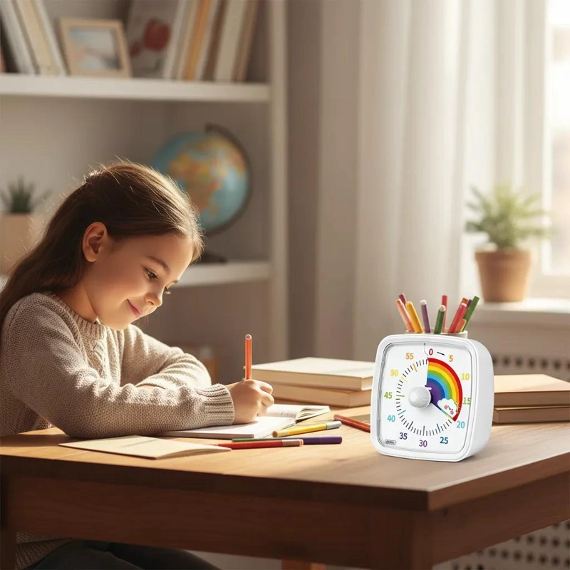 TEMPORIZADOR VISUAL DE 60 MINUTOS CON DISEÑO ARCOIRIS PARA NIÑOS - 3