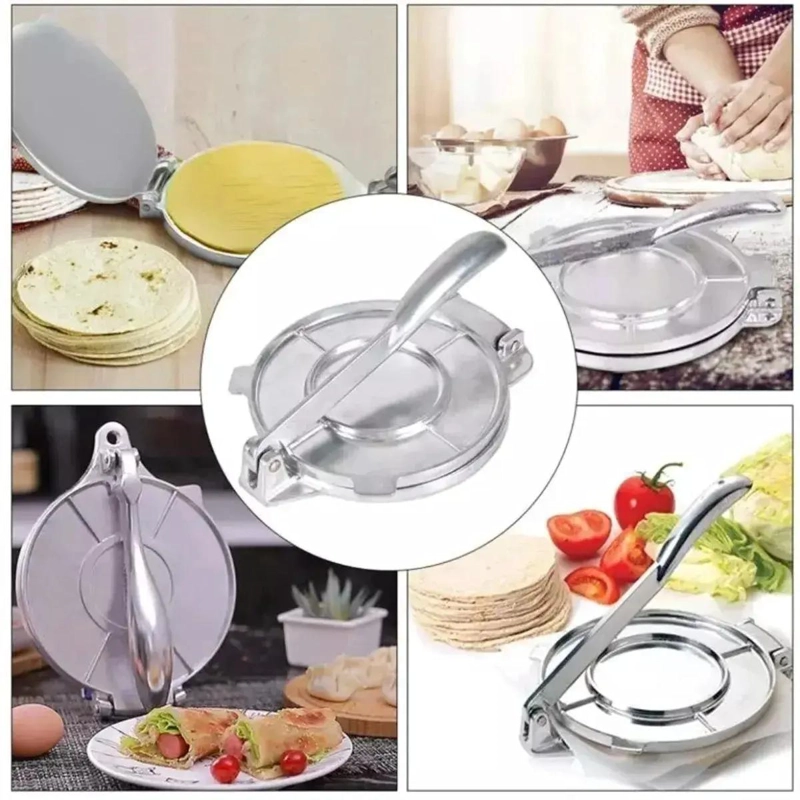 PRENSA PARA TORTILLAS DE 8 PULGADAS EN ACERO INOXIDABLE RESISTENTE - 3