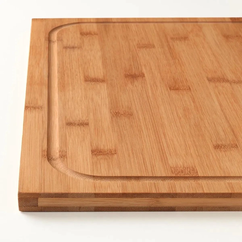 TABLA PARA PICAR DE BAMBU CON SURCO DE 53X46 CM PARA COCINA - 2
