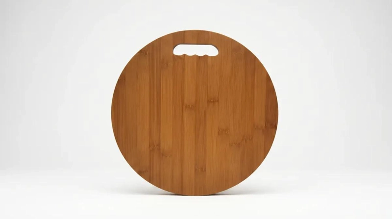 TABLA REDONDA DE MADERA PARA CORTAR Y PICAR DE 32 CM - 1