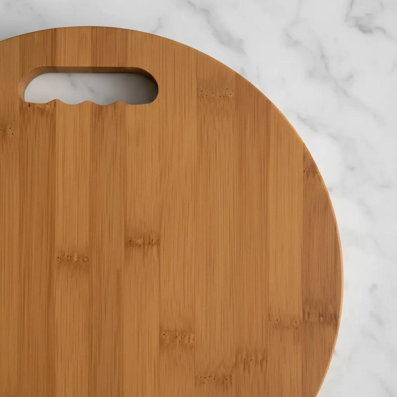TABLA REDONDA DE MADERA PARA CORTAR Y PICAR DE 32 CM - 4