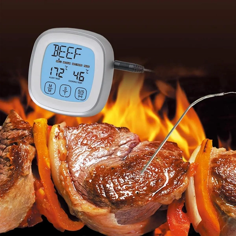 TERMOMETRO DIGITAL CON TEMPORIZADOR PARA CARNES EN ASADO Y PARRILLA - 3