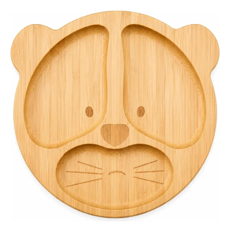 TABLA PARA PICAR CON DISEÑO DE OSO Y BANDEJA PARA COMIDA INFANTIL - 1