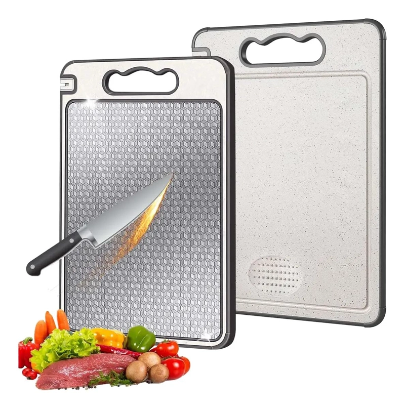 TABLA DE COCINA DE ACERO DOBLE CARA RESISTENTE AL MOHO FACIL DE LIMPIAR - 1