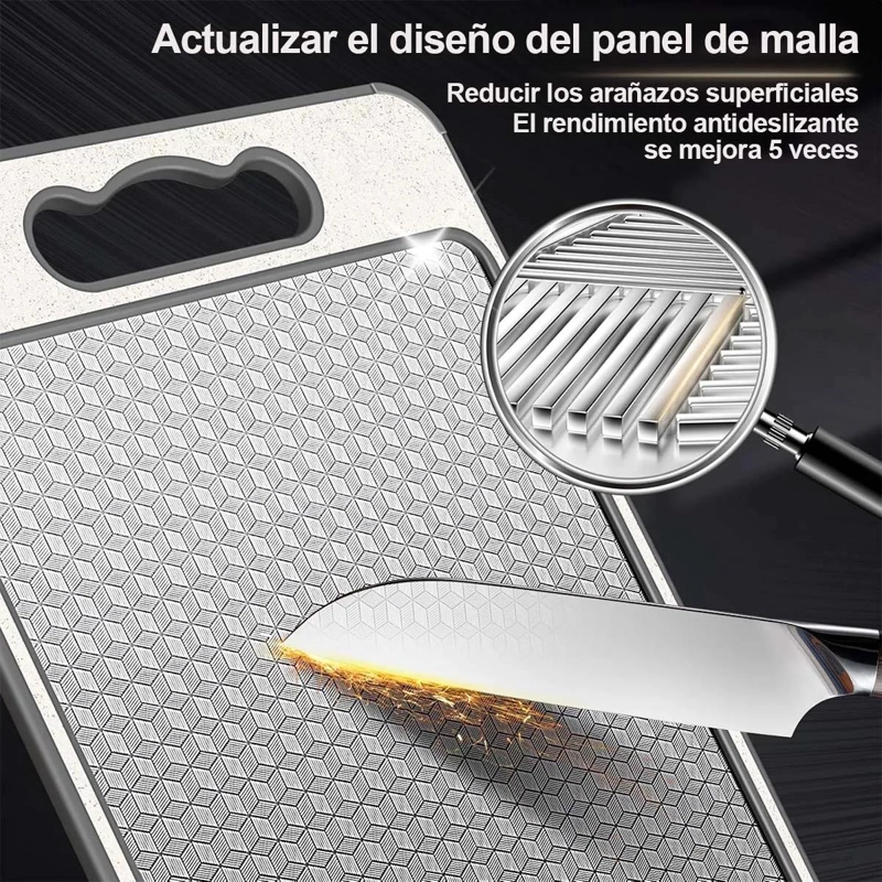 TABLA DE COCINA DE ACERO DOBLE CARA RESISTENTE AL MOHO FACIL DE LIMPIAR - 3