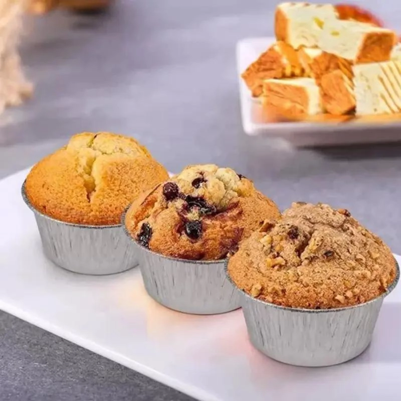 MOLDES DESECHABLES PARA MUFFINS EN PAPEL ALUMINIO 120 UNIDADES - 4