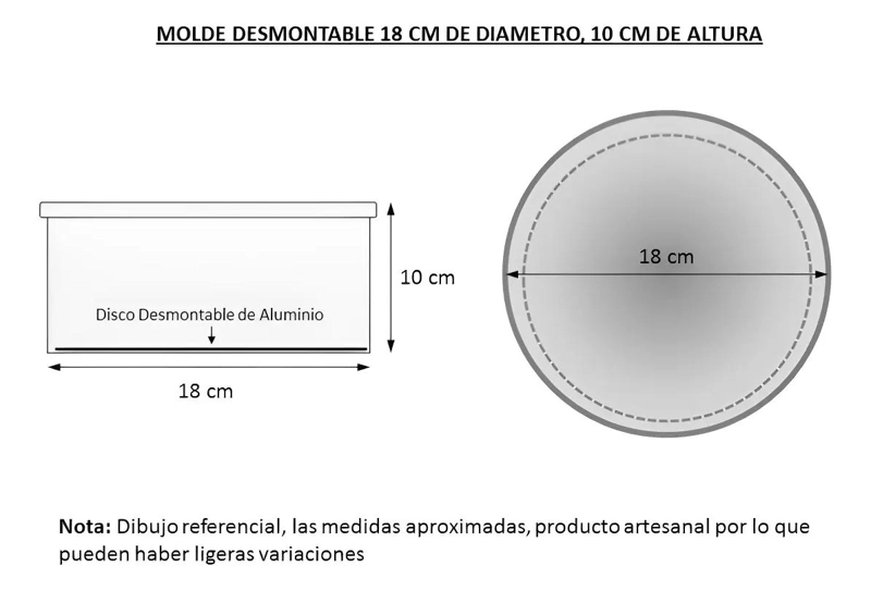 MOLDE DESMONTABLE DE ALUMINIO PARA PAN DE PASCUA DE 18 CM - 3