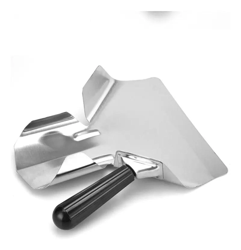 PALA DE ACERO INOXIDABLE PARA PAPAS FRITAS CON MANGO ERGONOMICO - 2