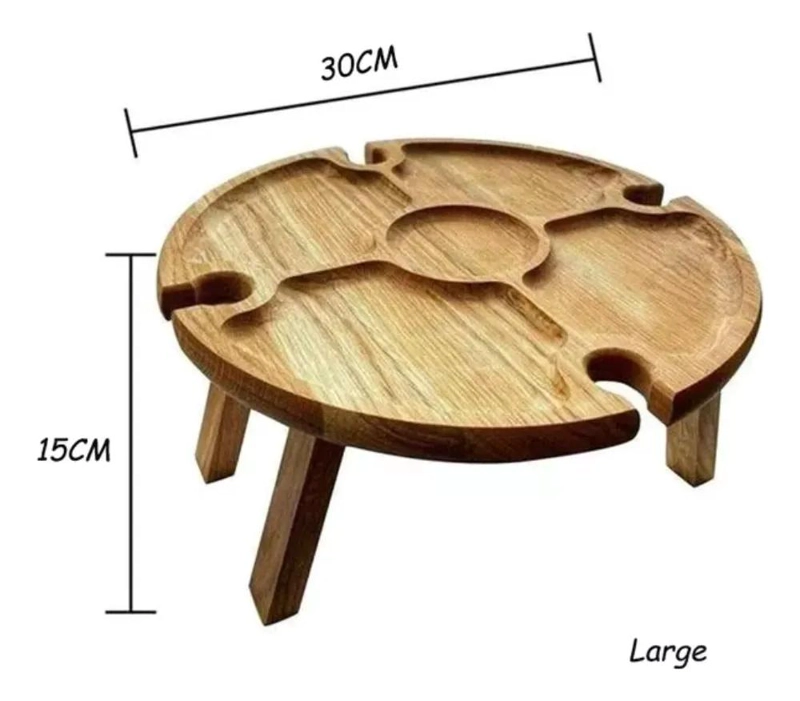 MESA PLEGABLE DE MADERA PARA PICNIC Y COMIDAS AL AIRE LIBRE - 3