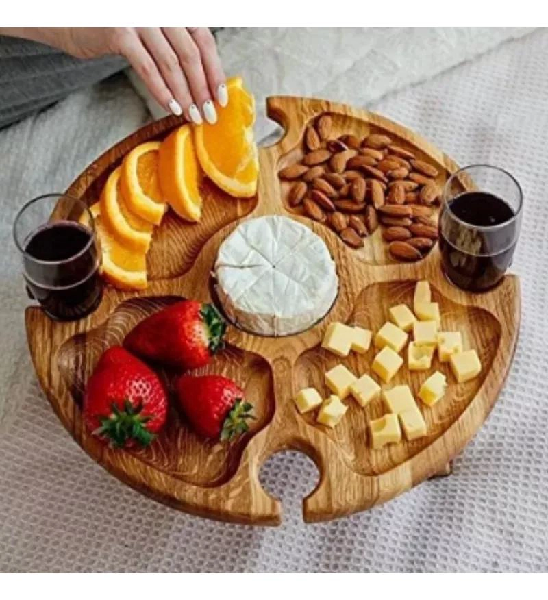 MESA PLEGABLE DE MADERA PARA PICNIC Y COMIDAS AL AIRE LIBRE - 5
