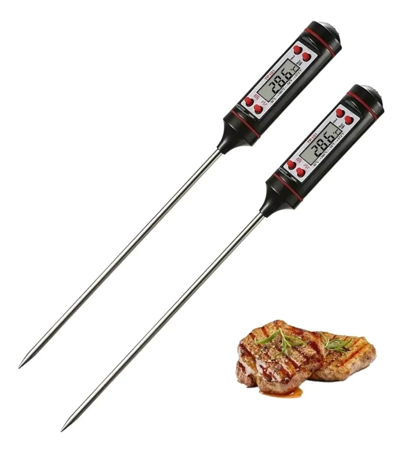 TERMOMETRO DIGITAL PARA HORNO Y COCINA CON SENSOR PARA CARNES - 1