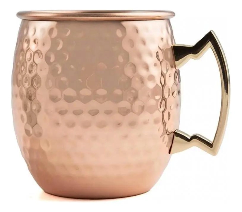 SET DE 4 VASOS PARA COCTEL ESTILO MOSCOW MULE DE COBRE 500CC - 4