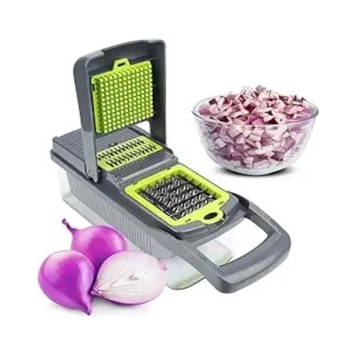 PICADOR DE VERDURAS MULTIUSOS CON 16 PIEZAS PARA PREPARACION RAPIDA - 1