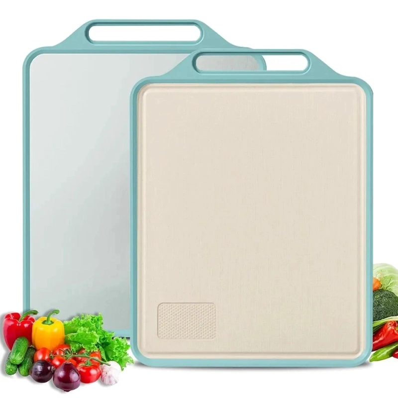 TABLA PARA PICAR CON DOBLE LADO DE ACERO INOXIDABLE RESISTENTE - 1