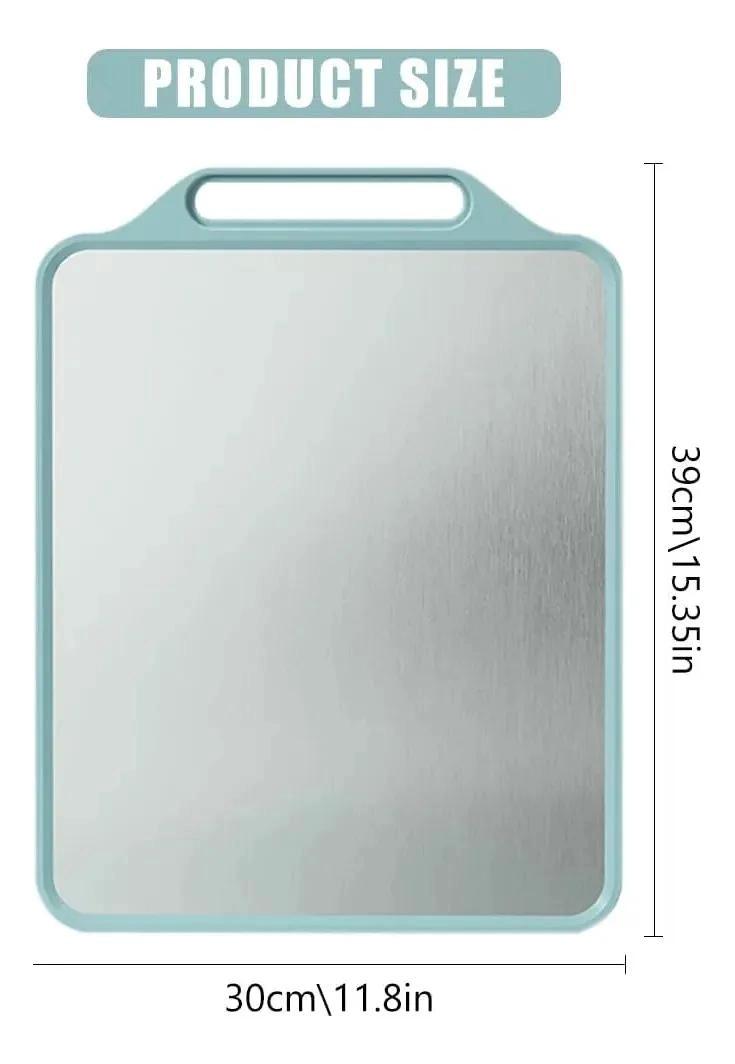 TABLA PARA PICAR CON DOBLE LADO DE ACERO INOXIDABLE RESISTENTE - 2