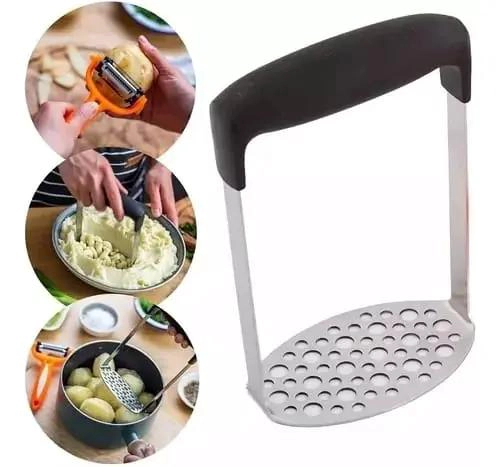 TRITURADORA MANUAL PARA PAPAS Y PURE  DE COCINA RESISTENTE Y EFICIENTE - 2