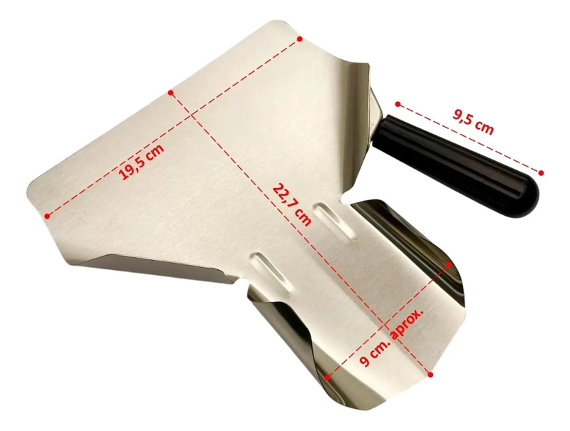 PALA PARA PAPAS FRITAS DE ACERO INOXIDABLE CON ASA ERGONOMICA - 3