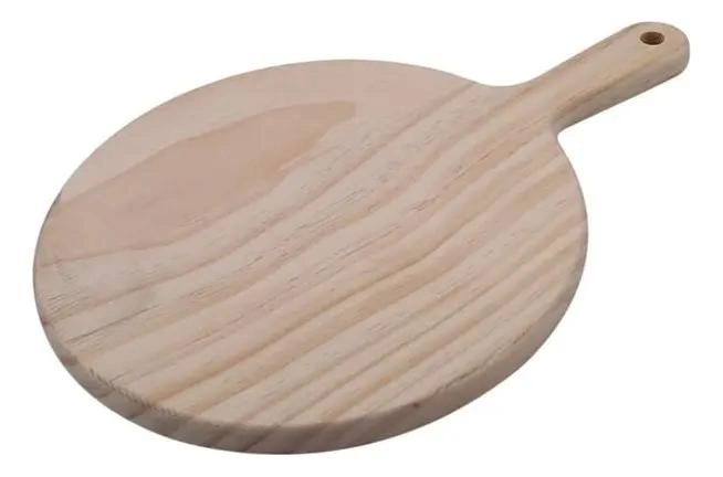 PLATO PARA PIZZA DE MADERA CON MANGO DE 32,5 CM - 1