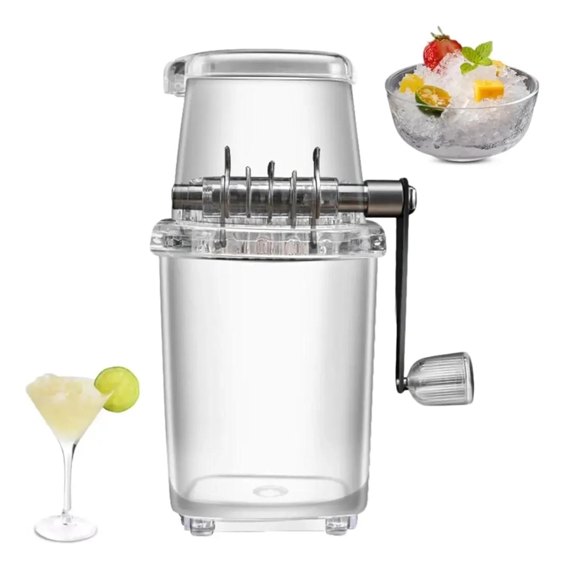 MAQUINA MANUAL PARA RASPADOS CON TRITURADOR DE HIELO DE MANIVELA - 1
