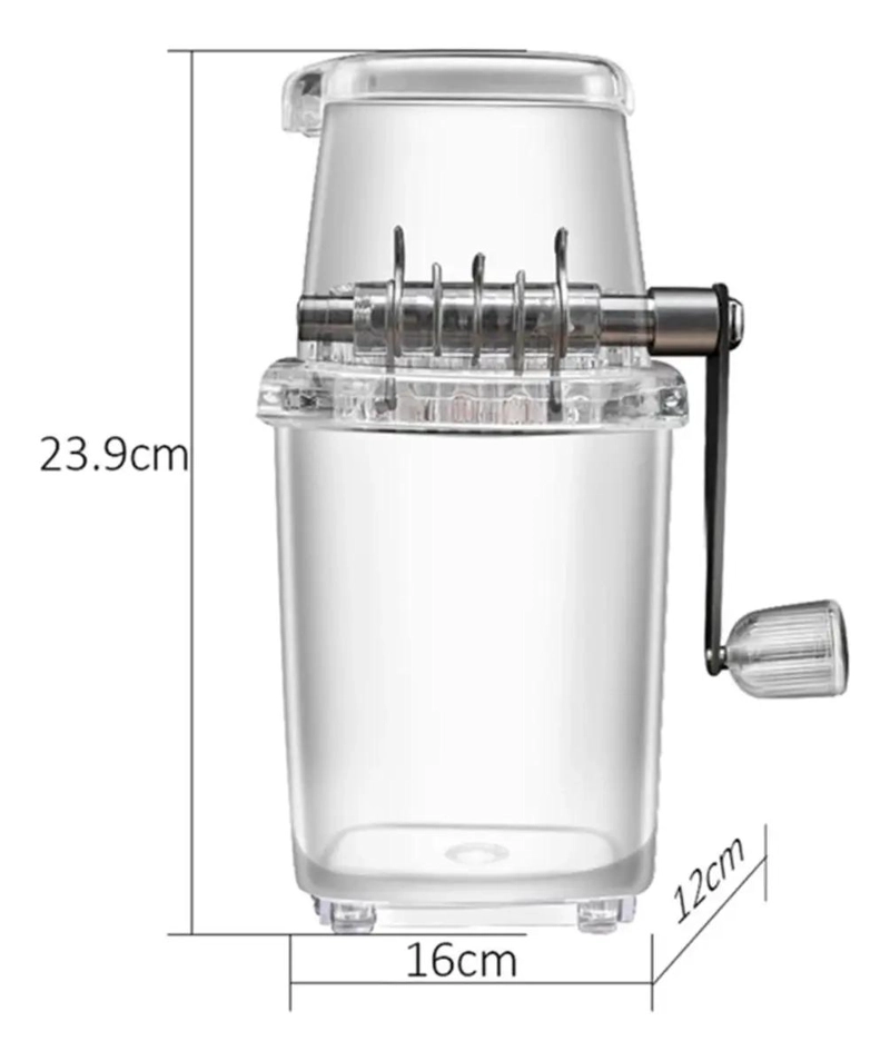MAQUINA MANUAL PARA RASPADOS CON TRITURADOR DE HIELO DE MANIVELA - 2