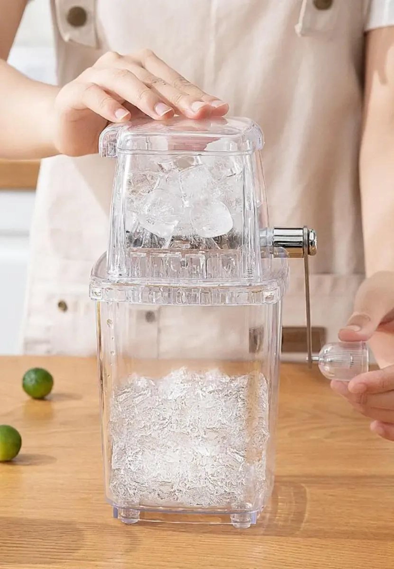 MAQUINA MANUAL PARA RASPADOS CON TRITURADOR DE HIELO DE MANIVELA - 5