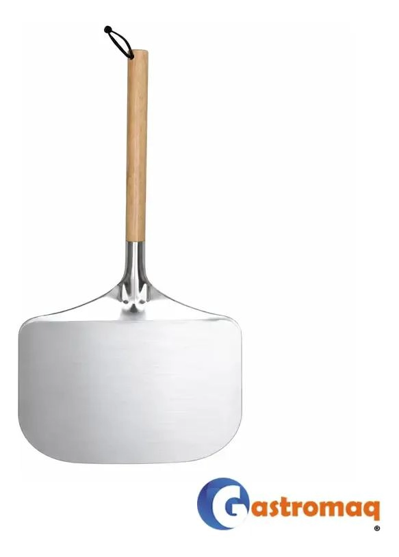 ESPATULA PARA PIZZA DE ALUMINIO DE 30 CM CON DISEÑO CUADRADO - 5