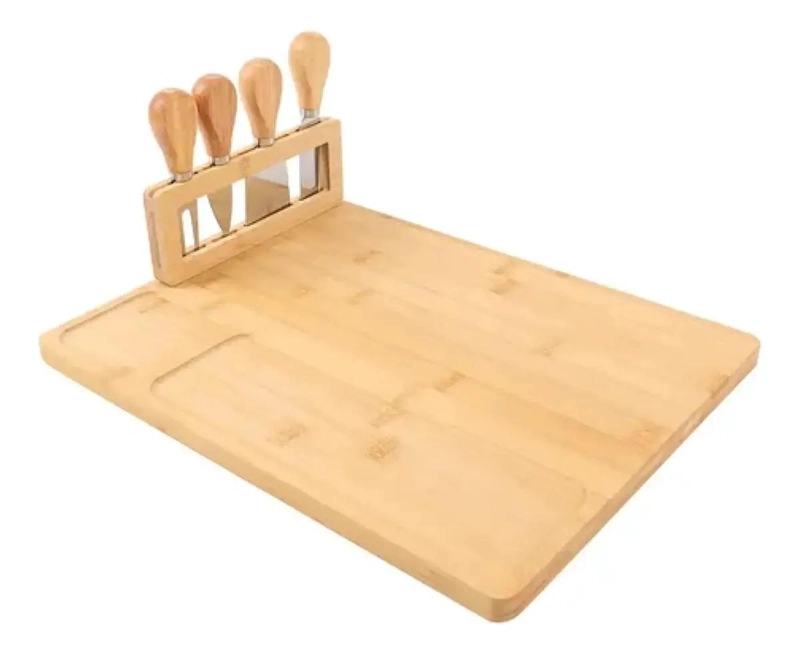TABLA RECTANGULAR DE BAMBU PARA PICAR ALIMENTOS CON SUPERFICIE LISA - 1