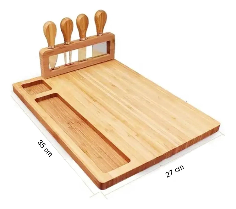 TABLA RECTANGULAR DE BAMBU PARA PICAR ALIMENTOS CON SUPERFICIE LISA - 2
