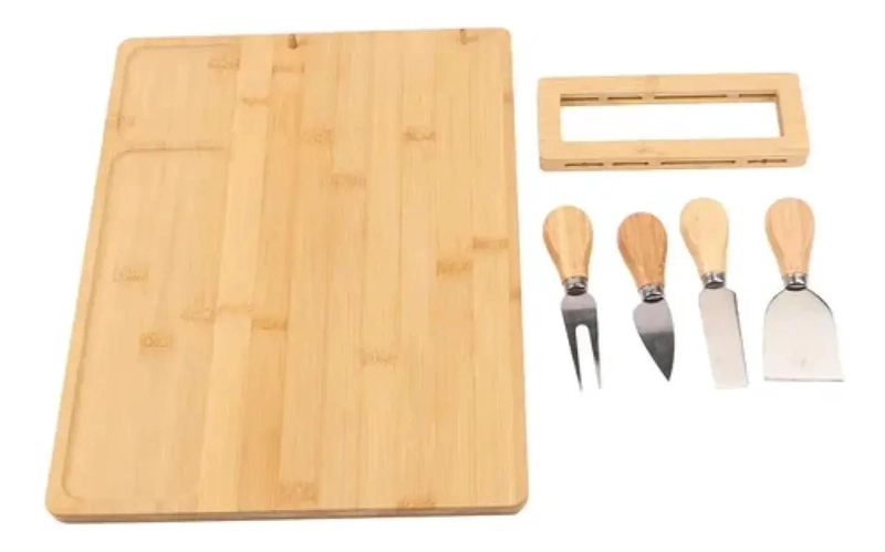 TABLA RECTANGULAR DE BAMBU PARA PICAR ALIMENTOS CON SUPERFICIE LISA - 3