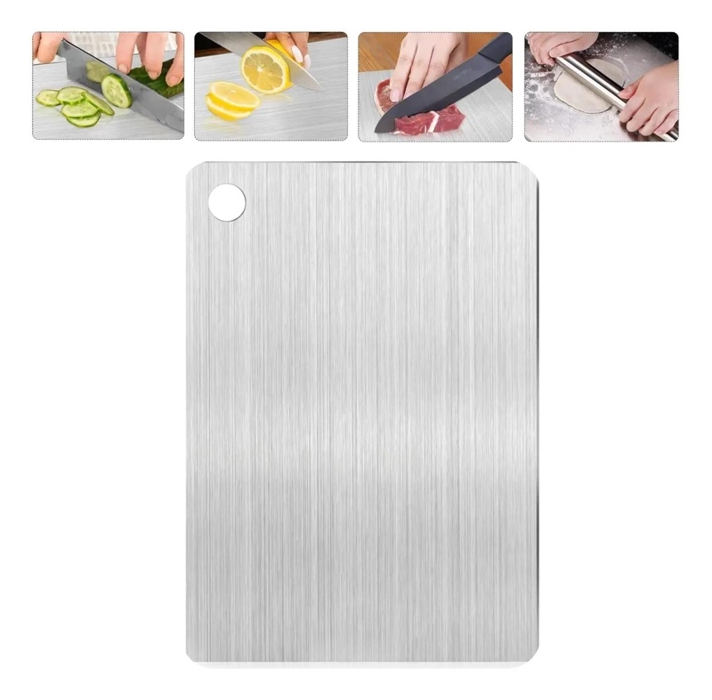 TABLA PARA PICAR Y CORTAR ALIMENTOS DE ACERO INOXIDABLE 30X20 CM - 1