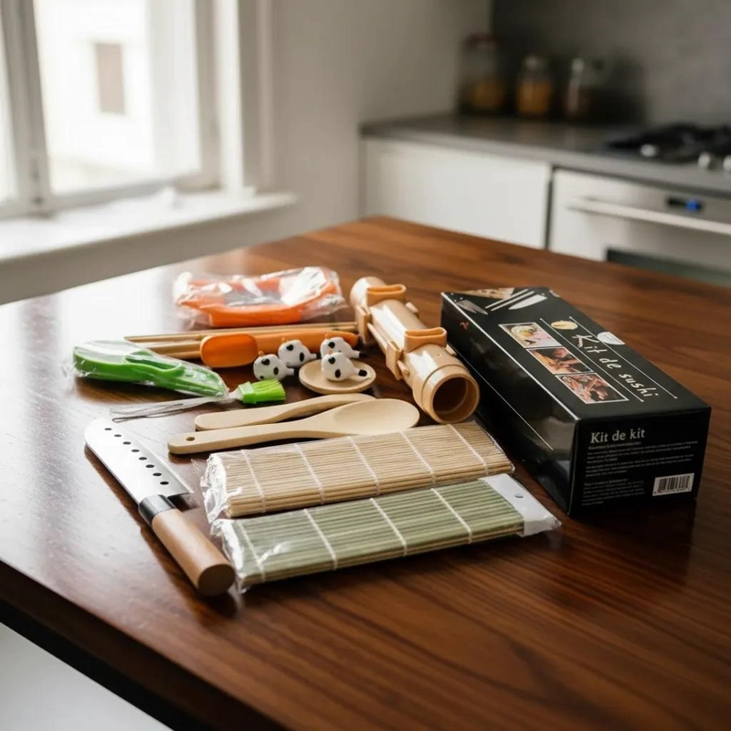 KIT COMPLETO PARA PREPARAR SUSHI CON ACCESORIOS ESENCIALES - 1