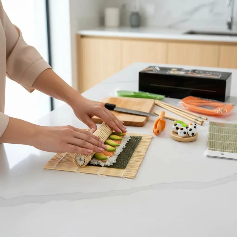 KIT COMPLETO PARA PREPARAR SUSHI CON ACCESORIOS ESENCIALES - 3