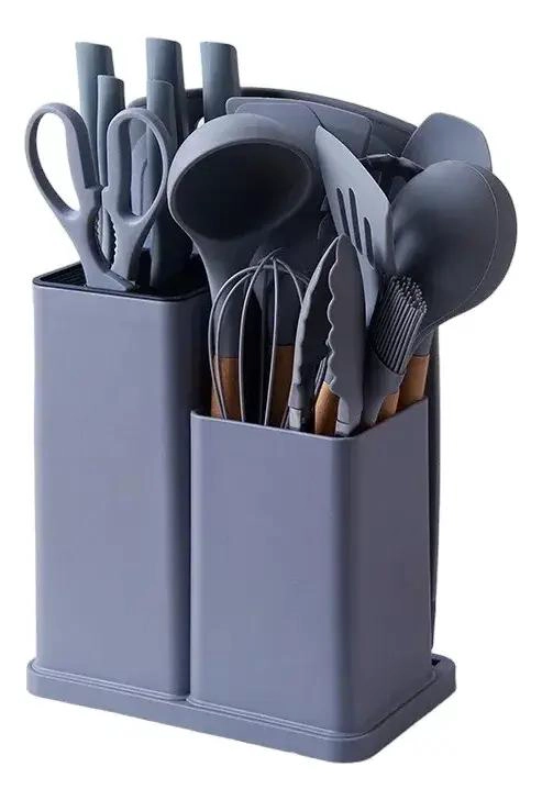 SET COMPLETO DE UTENSILIOS DE COCINA DE SILICONA CON 19 PIEZAS - 1